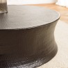 JOHAN Round Coffee Table 117x117cm - Black Aluminum