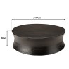 Table basse ronde JOHAN en aluminium noir 117x117cm
