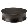 Table basse ronde JOHAN en aluminium noir 117x117cm