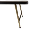 Table basse JOHAN en aluminium noir et doré