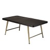 Table basse JOHAN en aluminium noir et doré