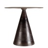 Table ronde JOHAN 80cm alu laiton pied conique