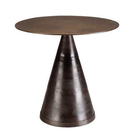 JOHAN Round Table 80cm - Brass-Colored Aluminum