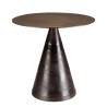 Table ronde JOHAN 80cm alu laiton pied conique