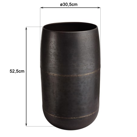 Vase JOHAN en acier couleur bronze cuivrée