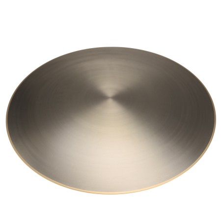 Table basse ronde JAMES en fer noir et doré 120x120cm
