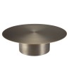 Table basse ronde JAMES en fer noir et doré 120x120cm