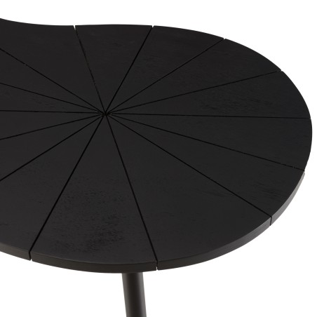 JAMES - Ovoid Side Table with Textured Black Matt Top