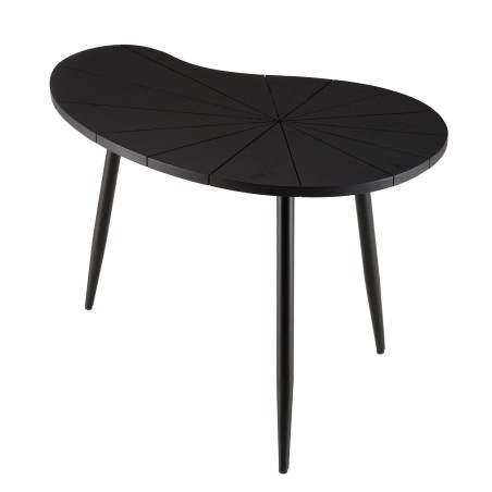 Table d'appoint ovoïde JAMES - Noir mat