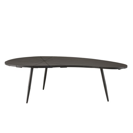 Table basse ovoïde JAMES - plateau texturé noir