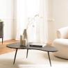 JAMES - Ovoid Coffee Table with Textured Black Matt Top