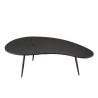 JAMES - Ovoid Coffee Table with Textured Black Matt Top