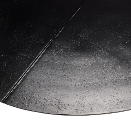 Table basse ronde JAMES en aluminium noir mat 100x100cm
