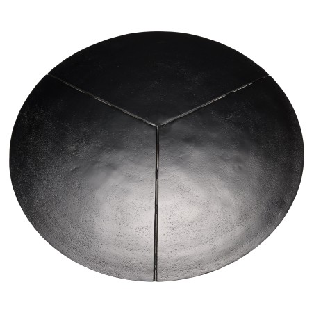 Table basse ronde JAMES en aluminium noir mat 100x100cm