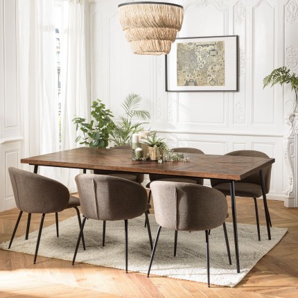 Table à manger KIARA en bois recyclé 220x100cm