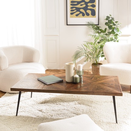 Table basse rectangulaire KIARA en bois recyclé