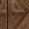 KIARA Sideboard 3 Doors Recycled Wood Symmetrical Shapes Metal Legs