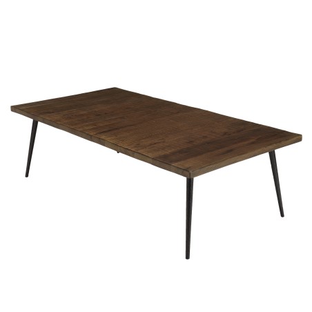 KIARA Rectangular Coffee Table 135x70cm - Recycled Wood & Metal Legs