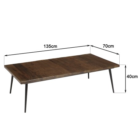 Table basse rectangulaire KIARA bois recyclé