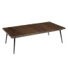 KIARA Rectangular Coffee Table 135x70cm - Recycled Wood & Metal Legs