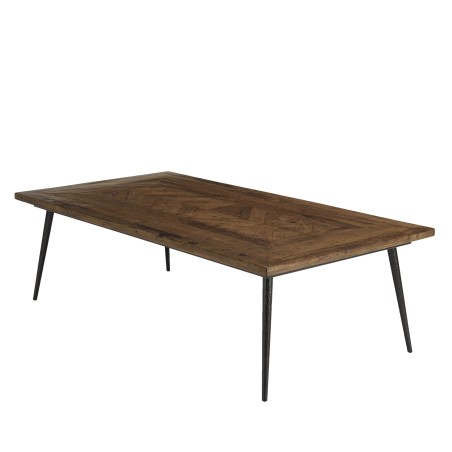 KIARA Rectangular Coffee Table 135x70cm - Geometric Shapes Design