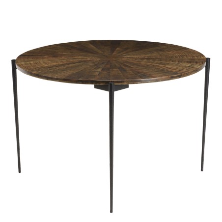 Table à manger ronde KIARA en bois recyclé 120x120cm