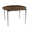 Table à manger ronde KIARA en bois recyclé 120x120cm