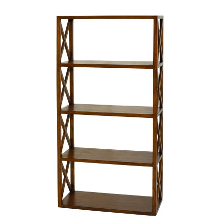LAUREN Brown 4-tier Lattice Shelf Mindi Wood