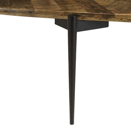 Table basse KIARA bords concaves en bois recyclé