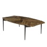 KIARA Coffee Table with Concave Edges 135x75cm Recycled Wood