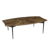 KIARA Coffee Table with Concave Edges 135x75cm Recycled Wood