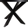 BASILE Dining Table 120x120 Rust Colour with Stone Effect