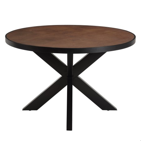 Table à manger BASILE 120x120 couleur rouille