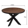 BASILE Dining Table 120x120 Rust Colour with Stone Effect