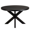 Table à manger BASILE 120x120cm noir effet pierre