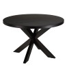 Table à manger BASILE 120x120cm noir effet pierre