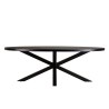 BASILE Dining Table 220x110cm Stone Effect with Gold Motifs