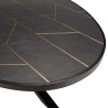Table à manger BASILE 220x110cm effet pierre doré