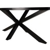 Table à manger BASILE 220x110cm effet pierre doré