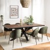 BASILE Dining Table 220x100 Rust Color Stone Effect