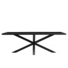 Table à manger BASILE 220x100cm plateau noir effet pierre