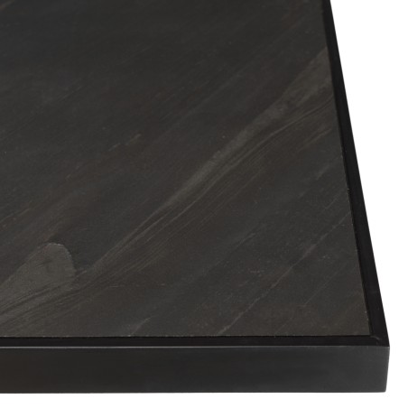 Table à manger BASILE 220x100cm plateau noir effet pierre