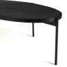 Table basse ovale noire BASILE 131x65cm