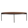 Table basse ovale BASILE 131x65cm couleur rouille