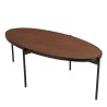 Table basse ovale BASILE 131x65cm couleur rouille