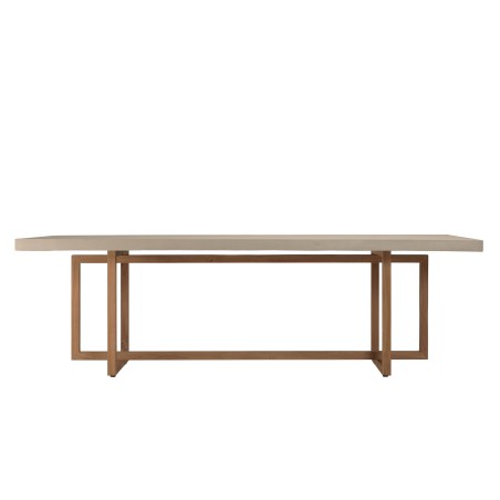 DAK Rectangular Dining Table 243x100cm in Beige Concrete