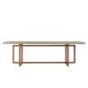 Table à manger WALLY - Béton beige et teck - 243x100cm