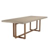 Table à manger WALLY - Béton beige et teck - 243x100cm