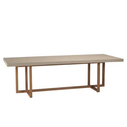 WALLY Rectangular Dining Table 243x100cm in Beige Concrete