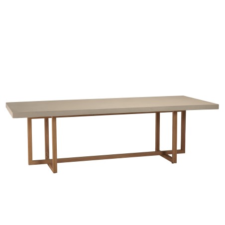 WALLY Rectangular Dining Table 243x100cm in Beige Concrete